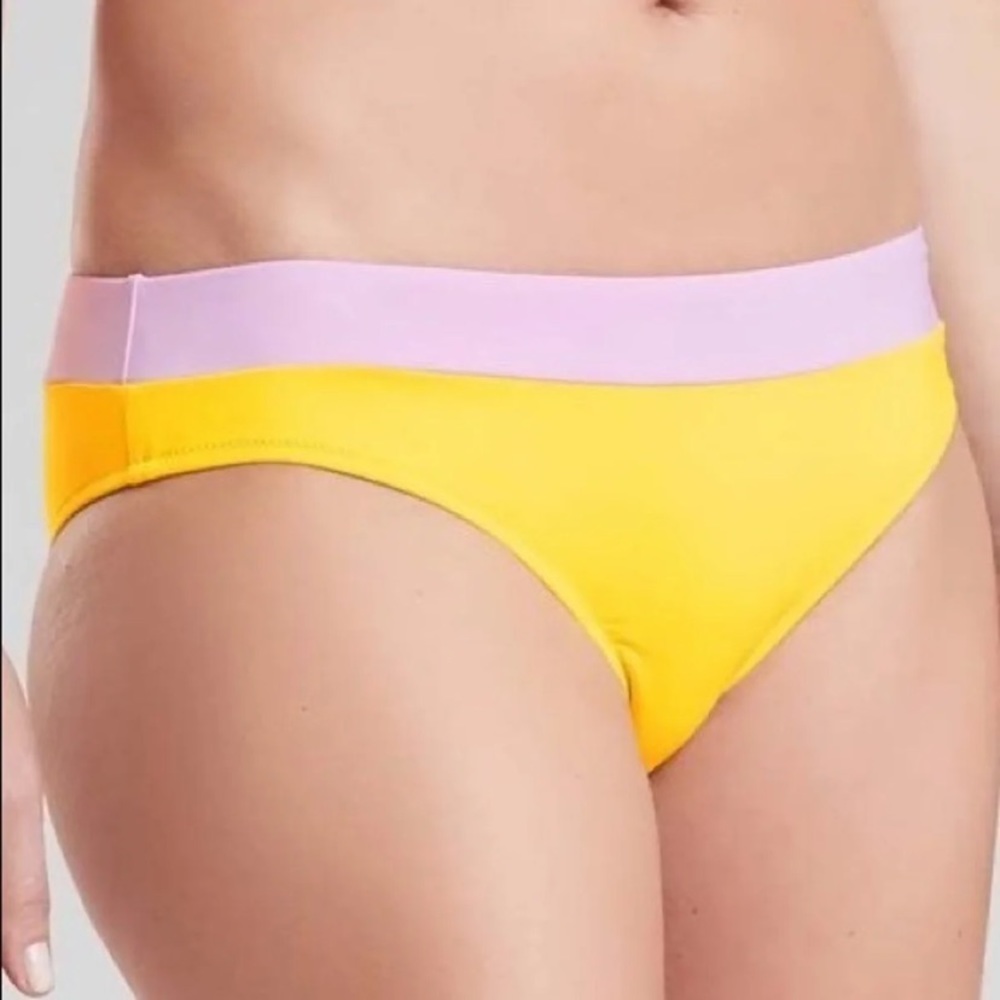 🆕 NWT Medium Athleta Yellow Chroma Bikini Bottom - Picture 4 of 5